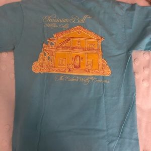 Comfort colors sorority blue and yellow shirt